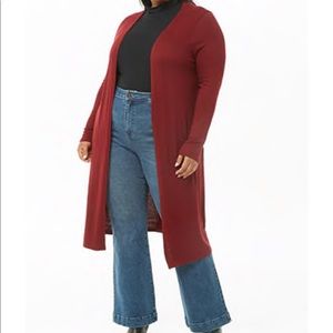 Forever21 - Maroon/Burgundy Long Cardigan (2x)